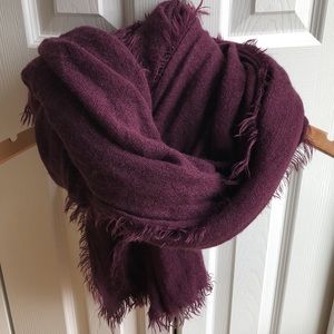 Esprit burgundy wool blend long scarf.